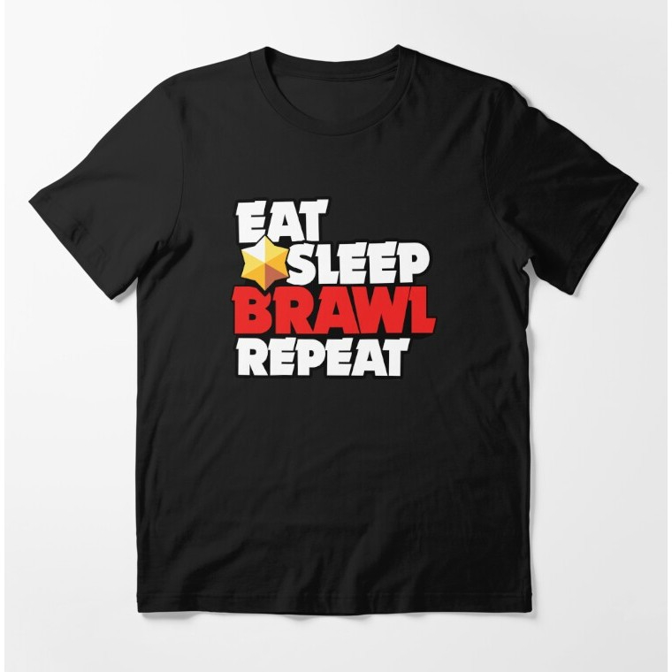 Kaos Polos Eat Sleep Brawl Repeat Brawl Star