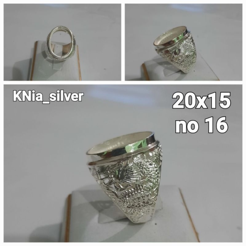 emban/cincin perak ukir naga