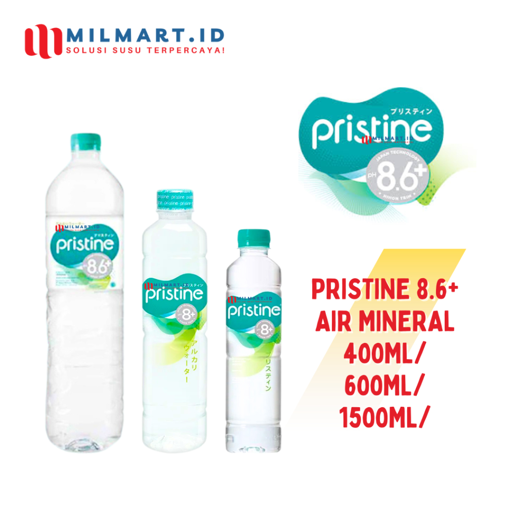 

PRISTINE 8.6+ AIR MINERAL AIR MINUM PH TINGGI TEKNOLOGI JEPANG MINERAL WATER BOTOL AIR MURNI