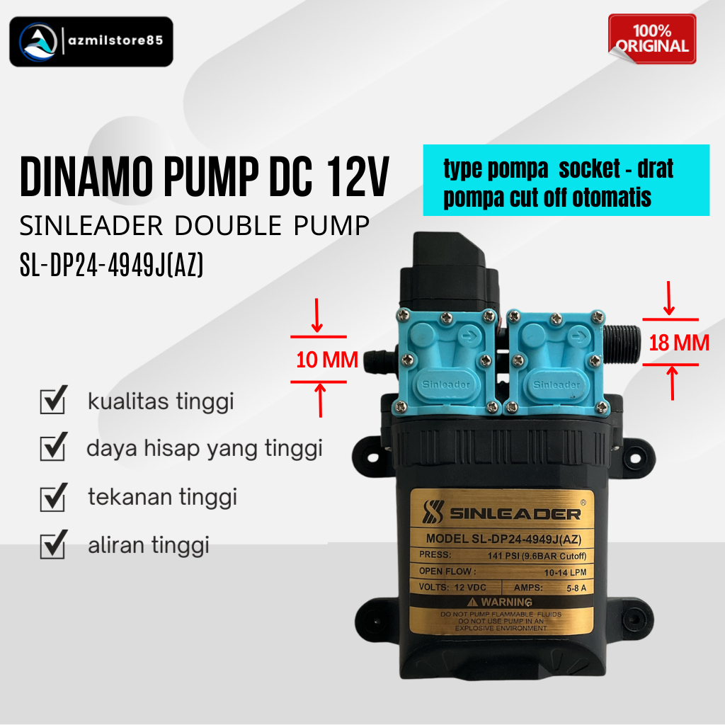 DINAMO DOUBLE PUMP SINLEADER SL-DP24-4949J(AZ)/DINAMO POMPA DC TEKANAN TINGGI