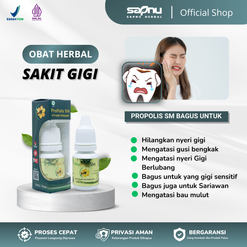 Obat Sakit Gigi Berlubang / Gigi Bolong, Obat Gigi Berlubang Tanpa Di Tambal, Obat Nyeri Gusi Bengka