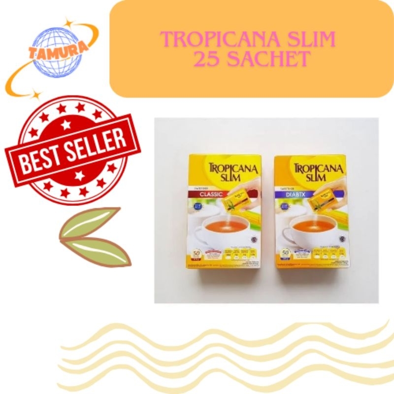 

TROPICANA SLIM SWEETNER CLASSIC & DIABTX ISI 25 SACHET/ BOX