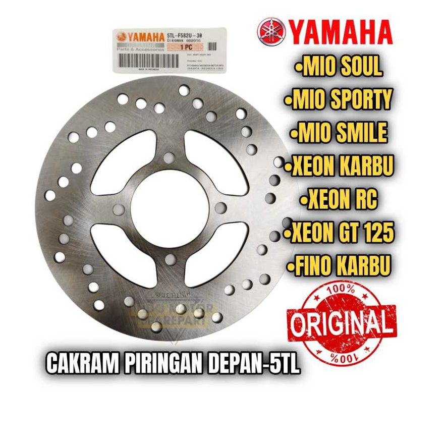 CAKRAM DEPAN 5TL ASLI YAMAHA MIO SOUL,MIO SPORTY,MIO SMILE,XEON KARBU,XEON RC,XEON GT 125,FINO KARBU