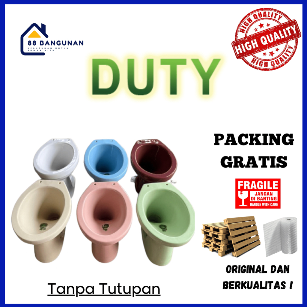 [Khusus Instant] Kloset Duduk Keramik Duty / Closet Duduk Siram