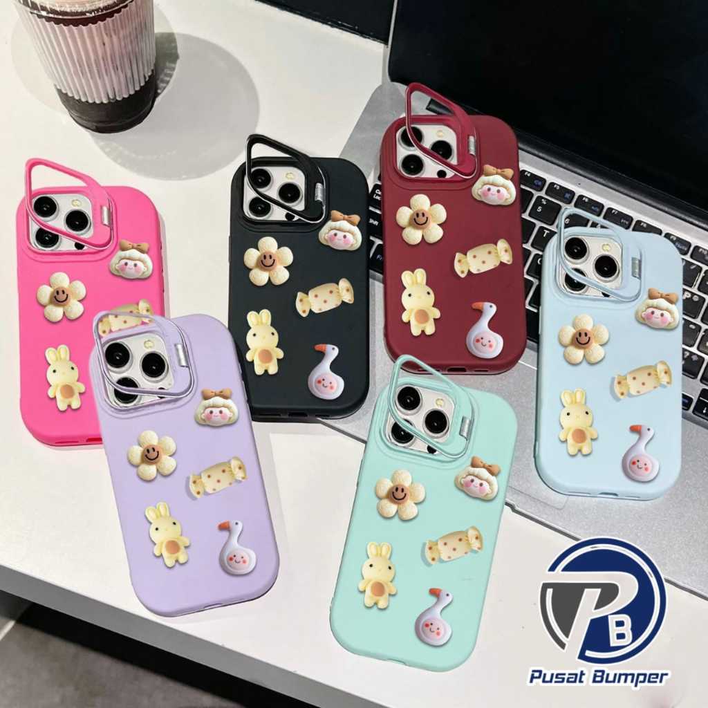 GC105 3D CUTIE DOLL CARACTER MACARON STAND SOFTCASE/ CASING HP COMPATIBLE FOR SAMSUNG A20 A30 A20S A
