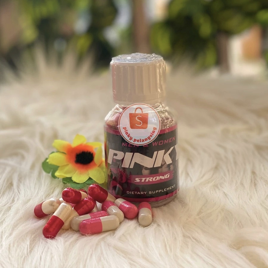 Pelangsing Obat Diet Pinky Strong Pelangsing Badan mix 2macam pink putih dan merah putih isi 30