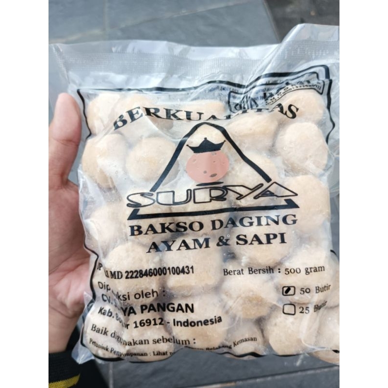 

Bakso SURYA DAGING AYAM & SAPI 500 GR