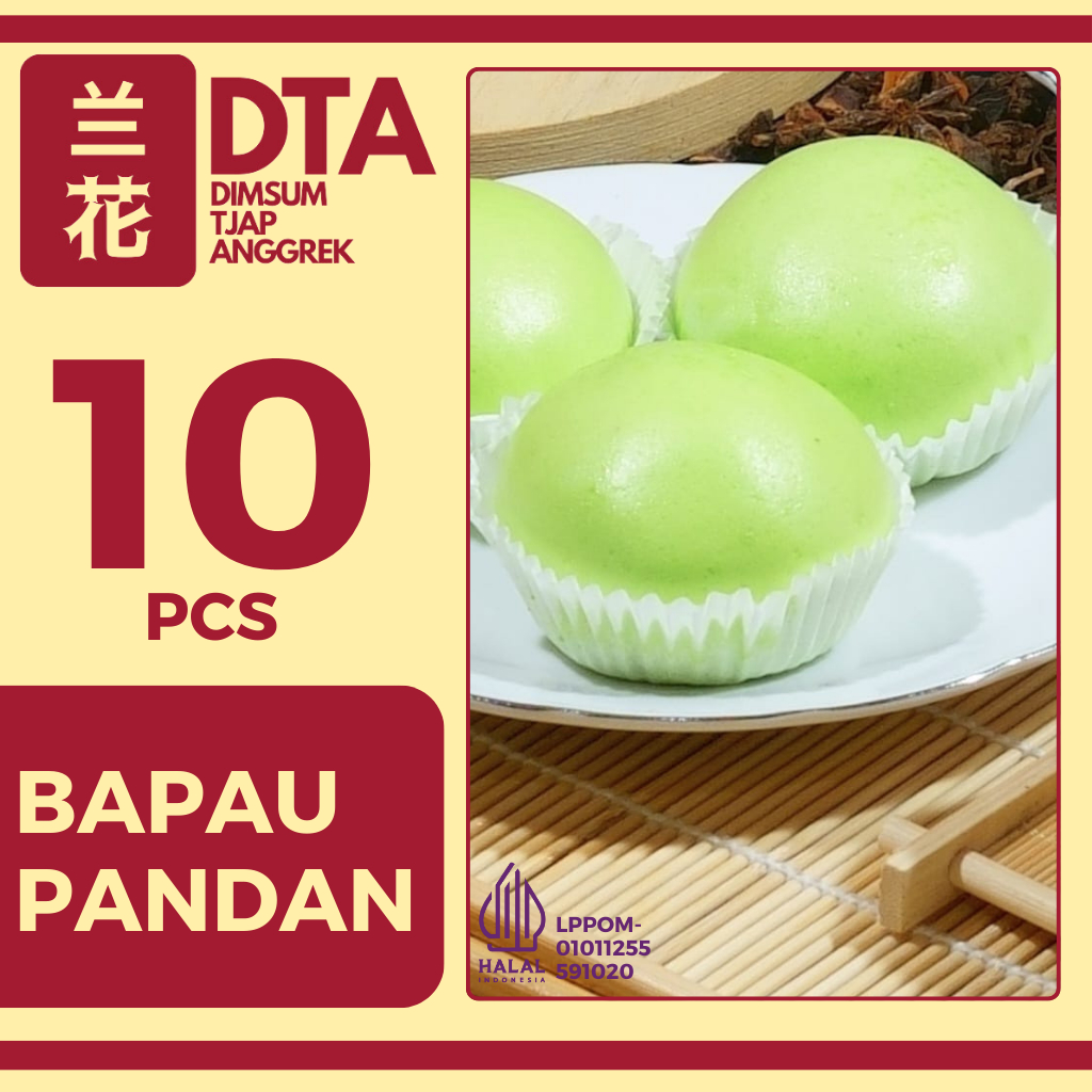 

Dimsum Premium BAPAU PANDAN / BAPAO PANDAN isi 10 pcs di Kota Bandung Halal (Frozen/Fresh) (BISA KIRIM LUAR KOTA)