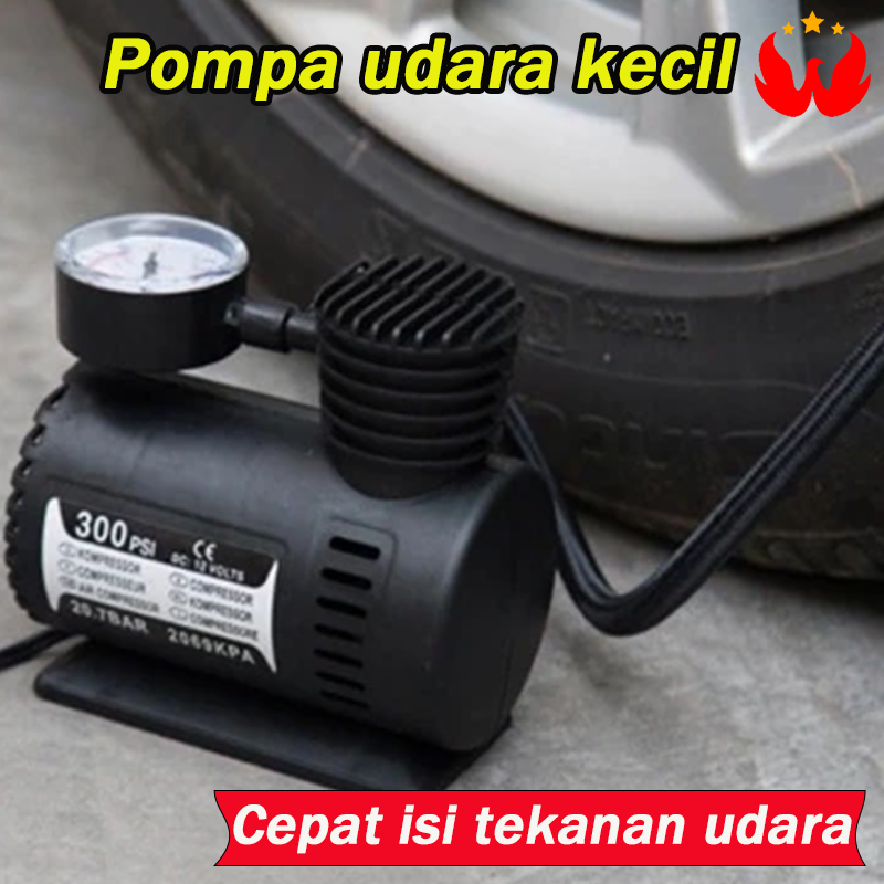 【CRL】Kompresor pompa udara portable/Pompa bensin untuk sepeda motor/12v listrik pompa 300PSI kompres