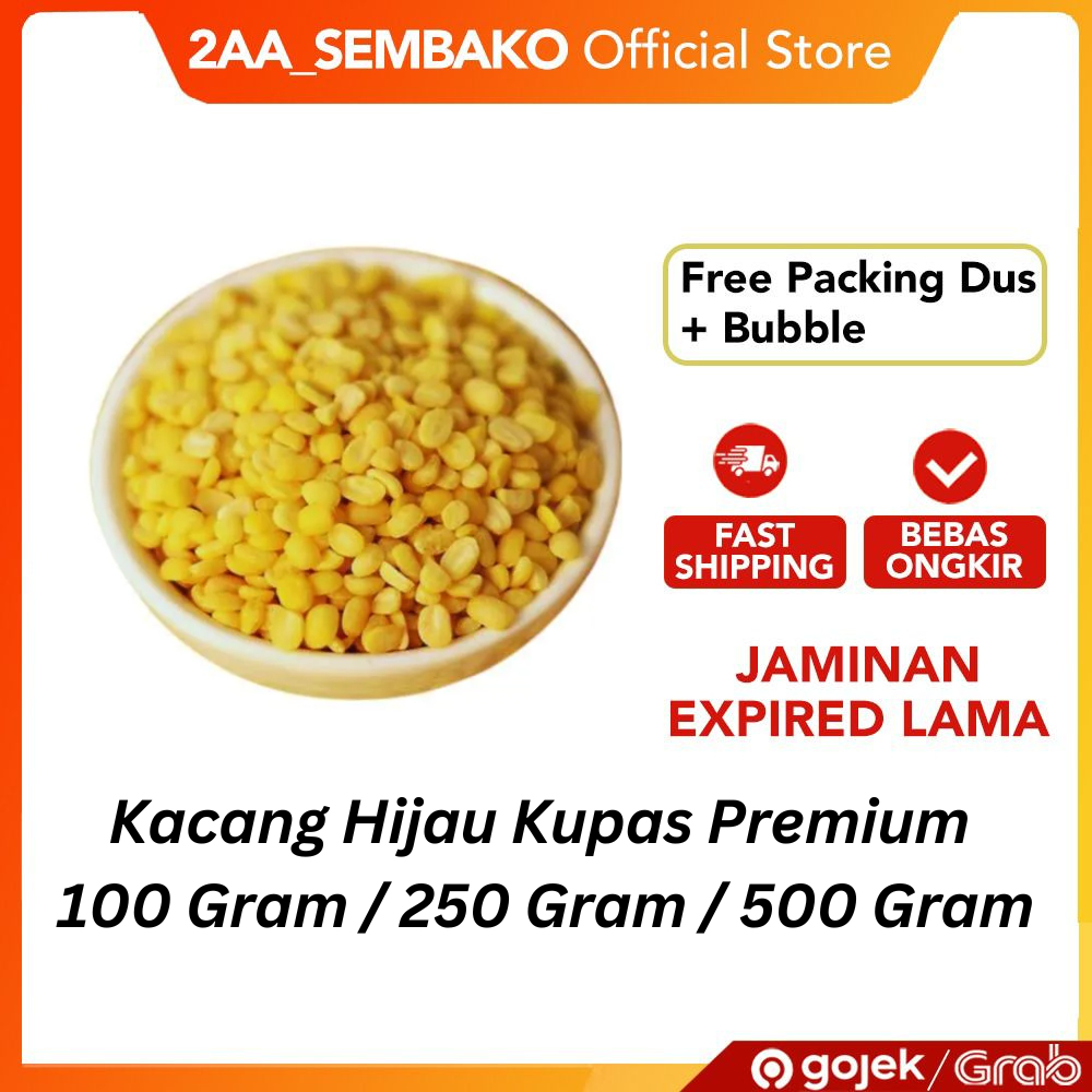 

Kacang Hijau Kupas Premium 100 Gram / 250 Gram / 500 Gram