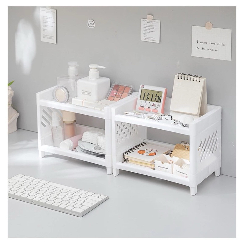 Denpasar Two-layer Storage Rack Miniso Rak Serbaguna Dua Tingkat Rak Dapur Rak Make Up Rak Kosmetik