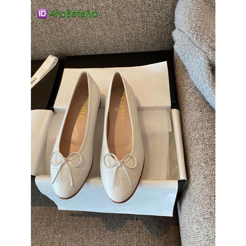 Original Chanel flat shoes bow ballet shoes