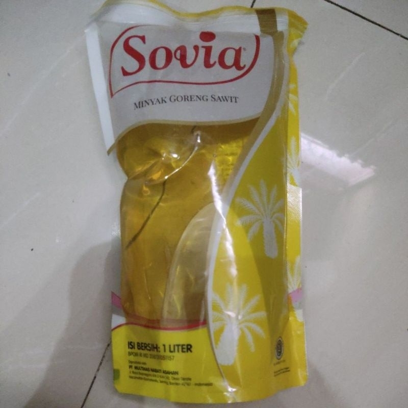 

Sovia Minyak Goreng Sawit Kemasan Pouch 1 Liter