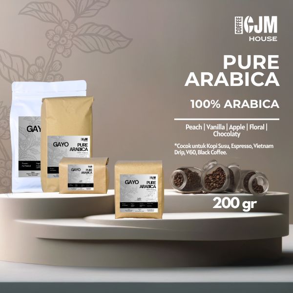 

200Gr Arabica GAYO | CJM Coffee House | Kopi Premium Super Asli | Kopi Arabika GAYO Asli