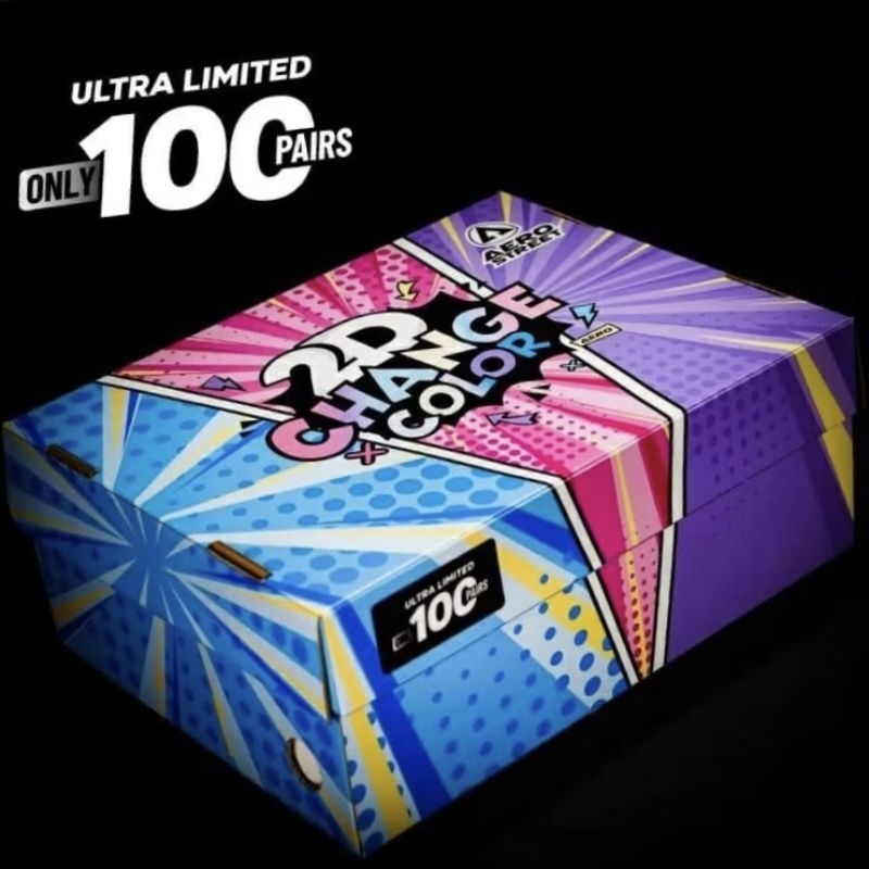 Aerostreet Change Color 2D Putih Pelangi - Sepatu Sneakers Casual Aero