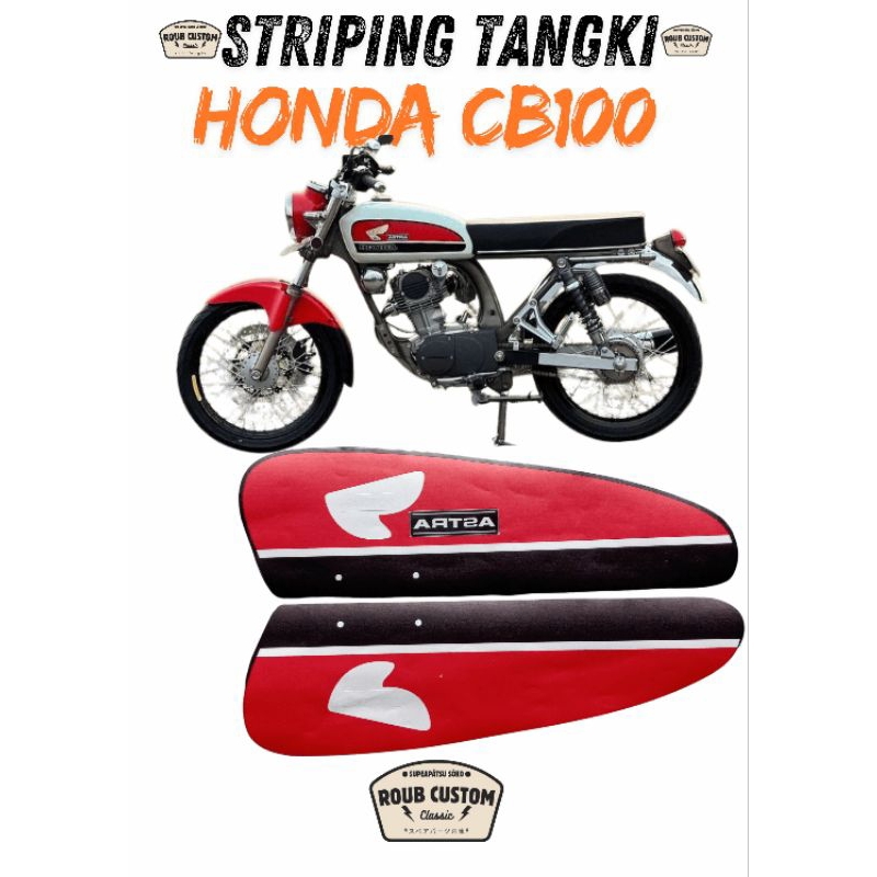 stiker tangki Honda cb100 k1 k2 k0 striping tangki Honda cb100 k1 k2 k0