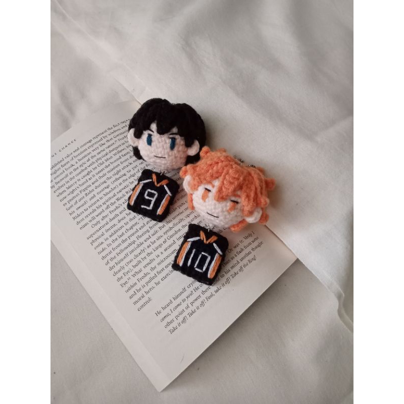 Haikyuu Keychain - Hinata Shoyo / Kageyama Tobio gantungan kunci Keychain / boneka rajut