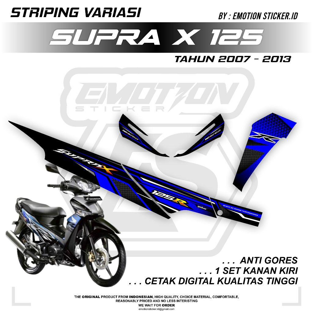 STRIPING SUPRA X 125 BATMAN VARIASI (2007-2013)