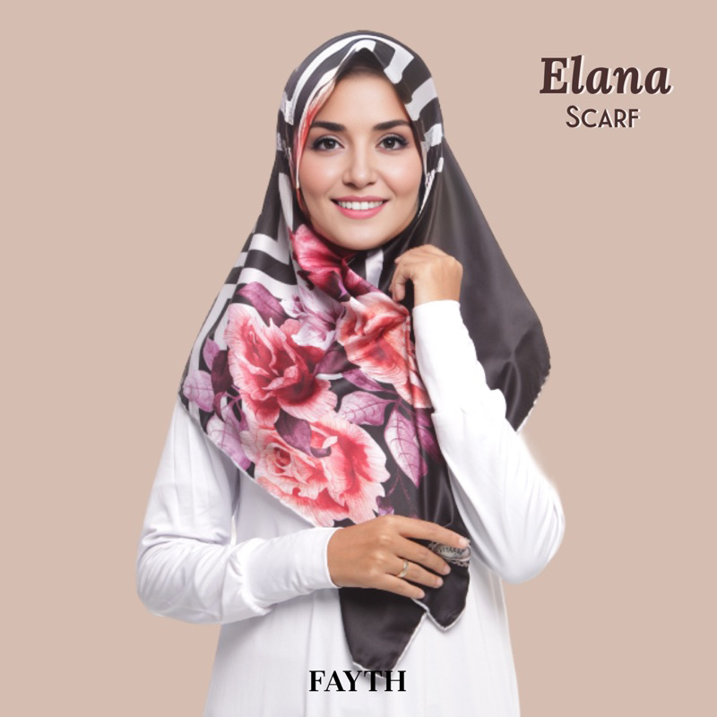 READY Hijab Segiempat Silk Premium Elana Scarf Kerudung Original Turkey