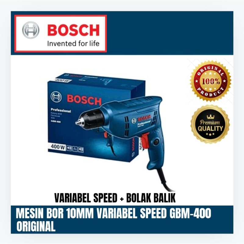 GBM400 Mesin Bor 10mm BOSCH bolak balik GBM 400 Original Bosch