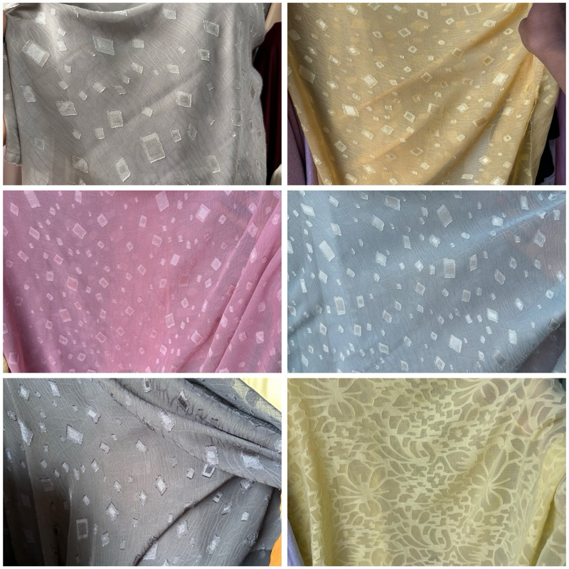 kain ceruty rubiah // kain beludru // kain bahan motif // kain siffon rubiah //kng