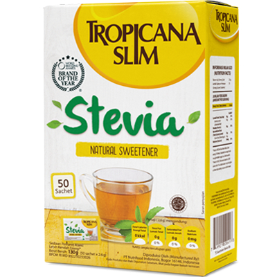 

TROPICANA SLIM STEVIA ISI 50 SACHET 0 KALORI COCOK UNTUK DIET