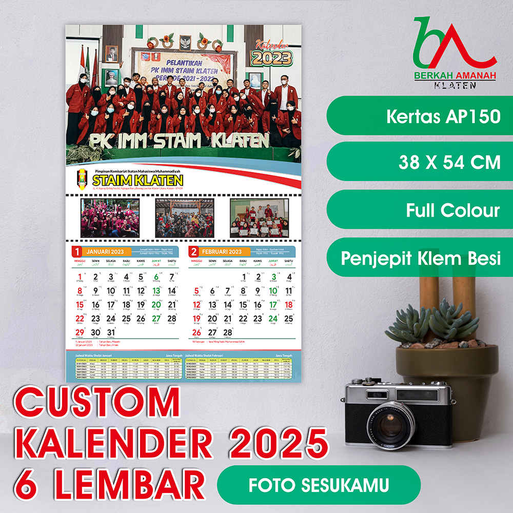 

KALENDER 2025 CUSTOM 6 LEMBAR | TEBAL | KALENDER DINDING | KALENDER UKURAN SEDANG