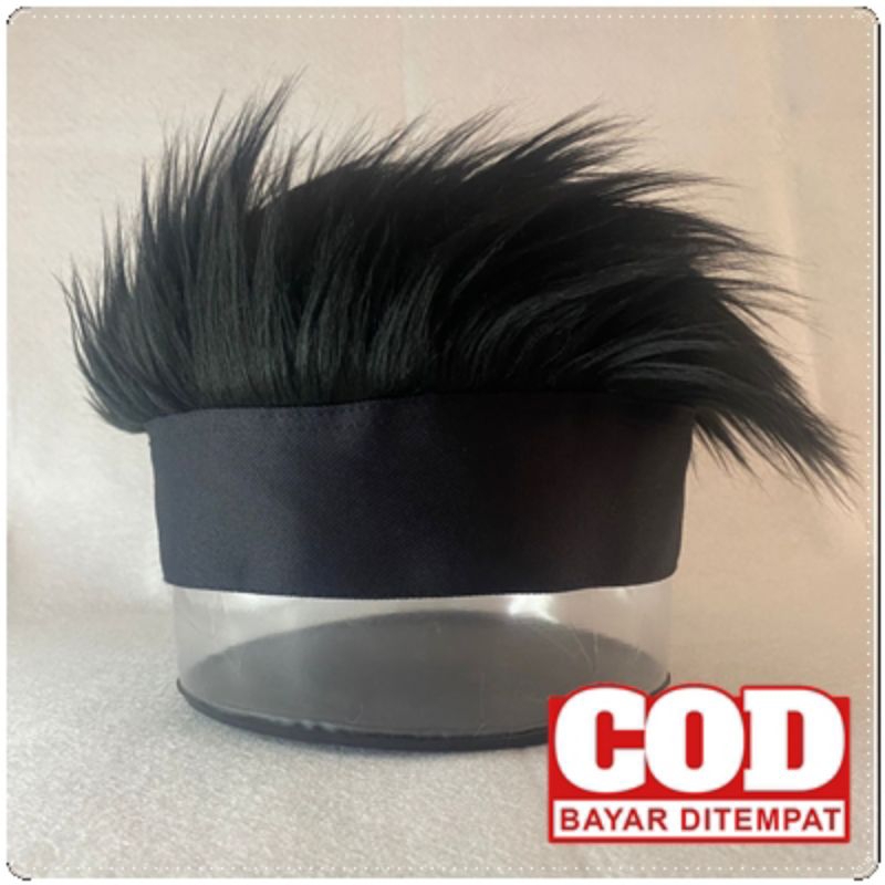topi rambut palsu mirip asli