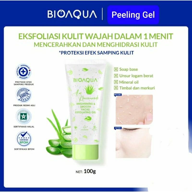 Peeling Gel Wajah | Peeling Gel Badan | Peeling Bioaqua | Scrub Bioaqua | Scrub Badan Organik Sepenu