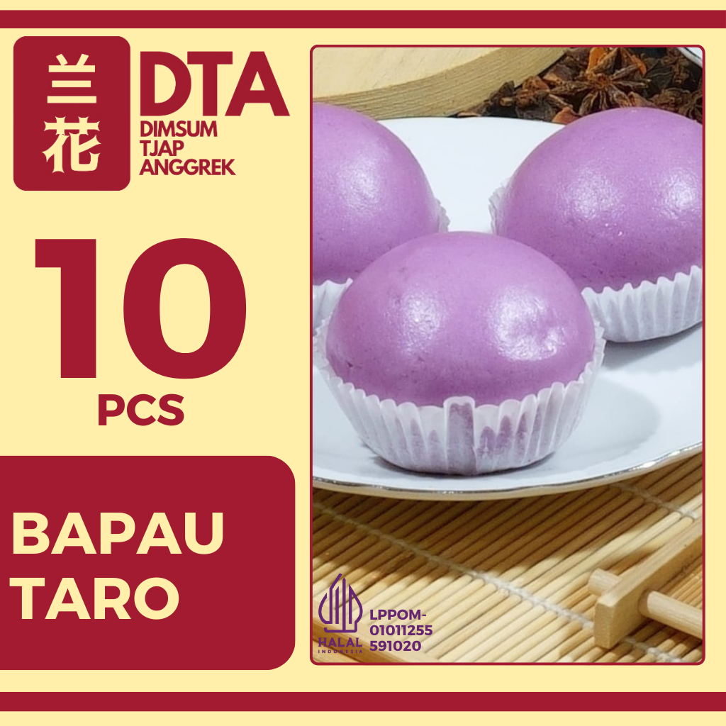 

Dimsum Premium BAPAU TARO / BAPAO TARO / BAPAU UBI UNGU isi 10 pcs di Kota Bandung Halal (Frozen/Fresh) (BISA KIRIM LUAR KOTA)