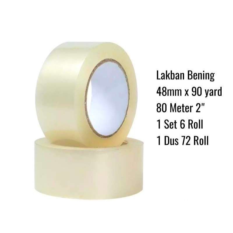 

Lakban / opp tape kiloan bening/ coklat mic 48 ukuran 60,70,80,90,100 yard.