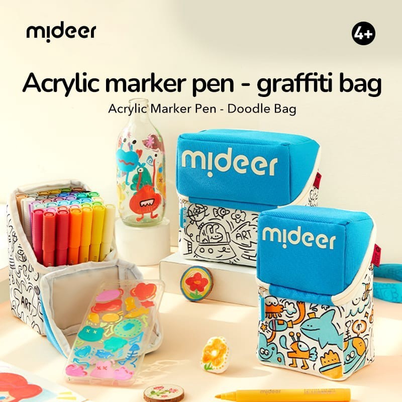 

Belanja Hemat Sekarang Mideer Acrylic Markers Pen with Graffiti Bag Mainan Edukasi Anak A64