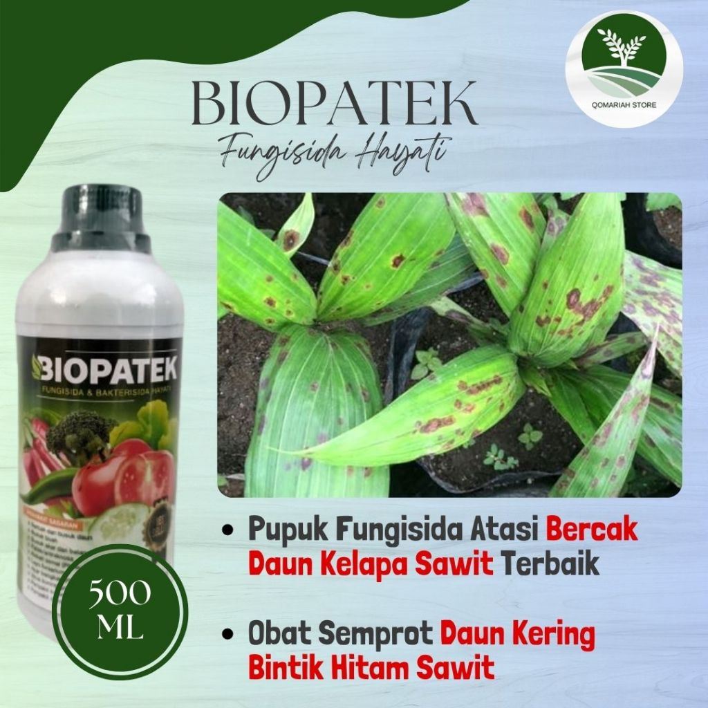 paling laris Obat Bercak Hitam Daun Kelapa Sawit Paling Ampuh - Biopatek 500ml - Fungisida Untuk Ata