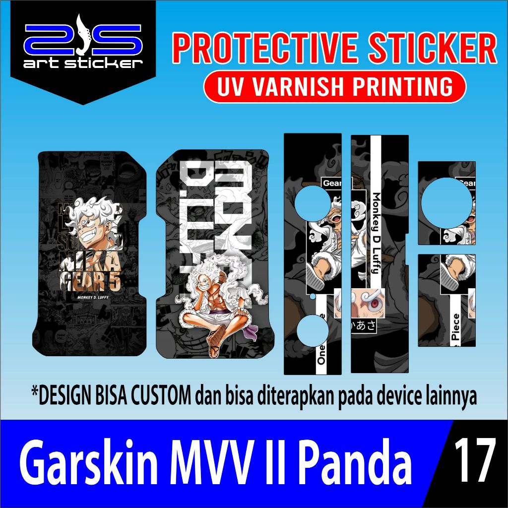 

Stiker MVVii UV Varnish Printing Luffy Gear 5