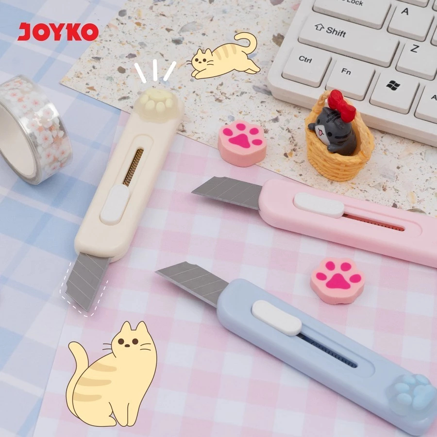 

1pcs MINI CUTTER Mini CU-0517 Cat Paw Cutter Pemotong Kecil Lucu KECIL PISAU TAJAM KUAT KATER ALAT POTONG PEMOTONG KERTAS GROSIR WARNA WARNI