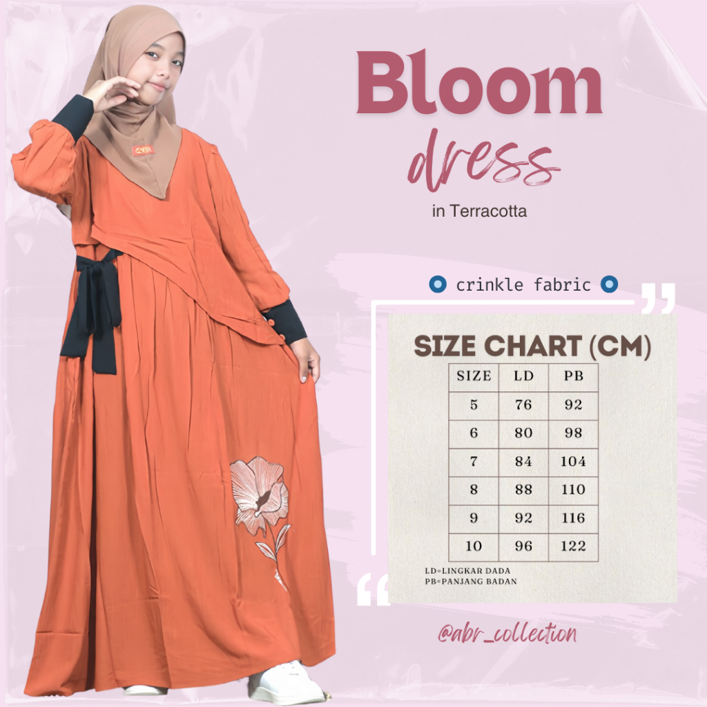 Gamis Anak ABR Collections - Bloom Dress - Gamis Anak - Gamis Anak Perempuan - Fashion Muslim