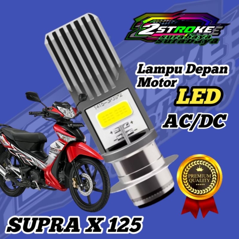 Lampu Depan Motor LED COB Putih HONDA SUPRA X 125 H6/ T19 Ac/Dc 12Volt Pengganti Dop/Bohlam