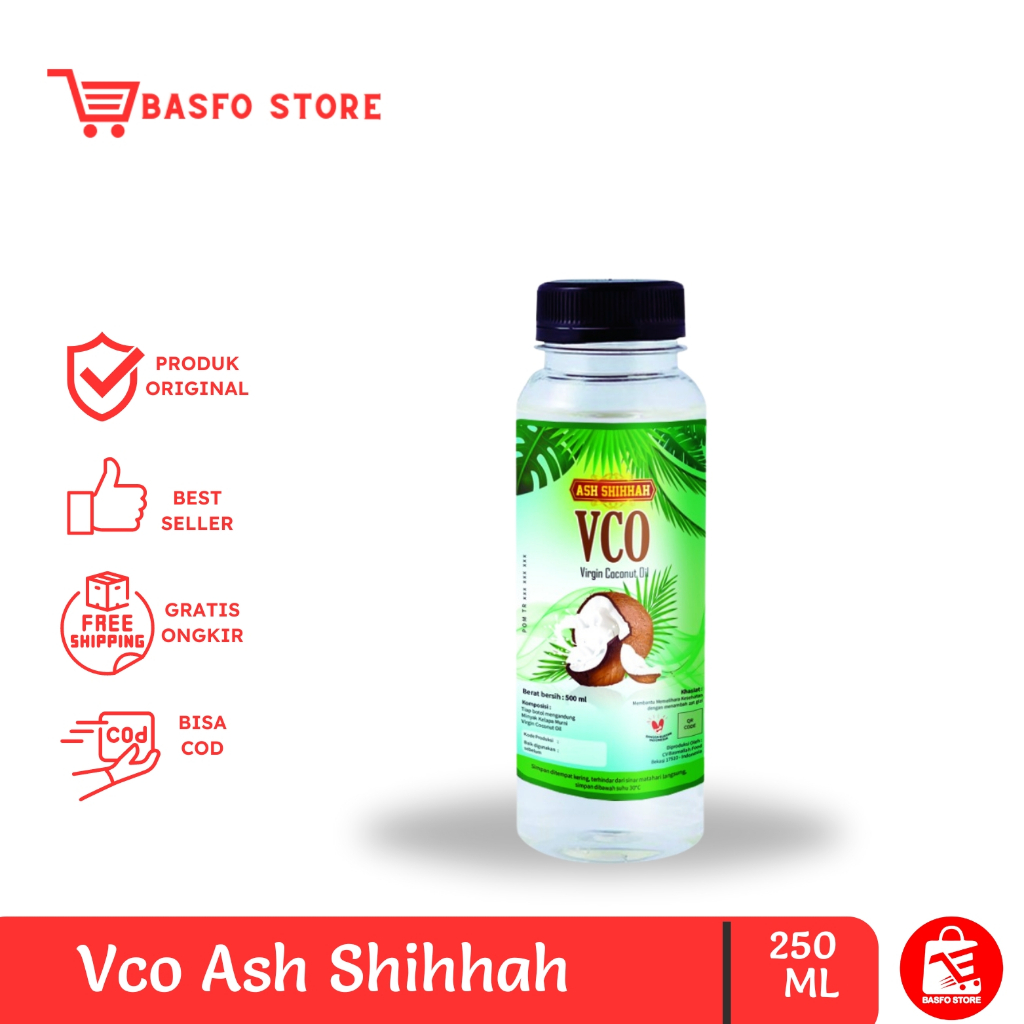 

Extra Virgin Coconut Oil VCO 250ML - Minyak Kelapa Murni 100% ASH SHI