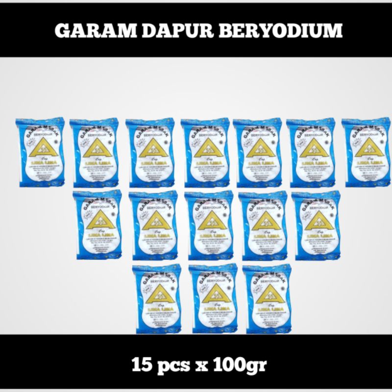 

15 pcs Garam Dapur Segitiga Beryodium!!