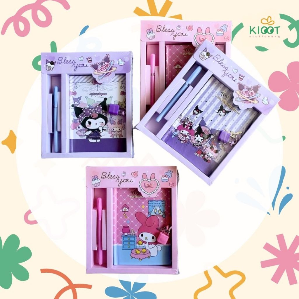

Kioot - Set Diary Pulpen Kunci Paket Alat Tulis Anak Sekolah Stationery Karakter Fancy Kuromi Melody C0264