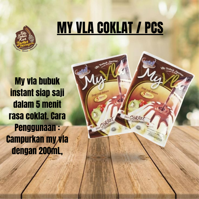 

MY VLA COKLAT BUBUK INSTAN PUDDING PUDING POWDER KEMASAN 60 GR / BUBUK VLA