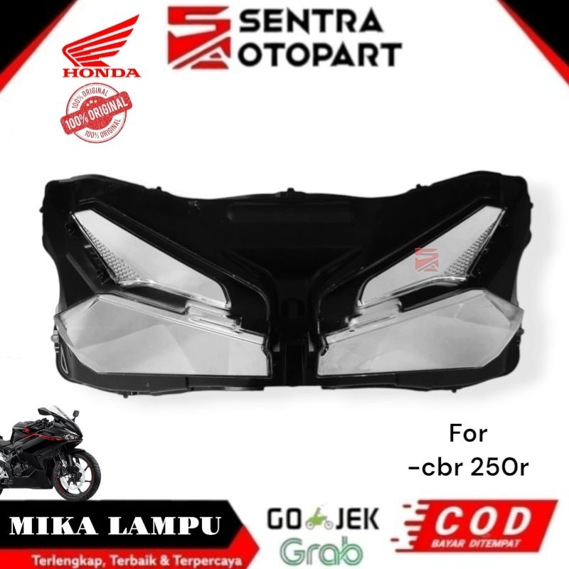 Mika kaca lampu reflektor depan cbr 250 rr cbr 150 r led upside down original