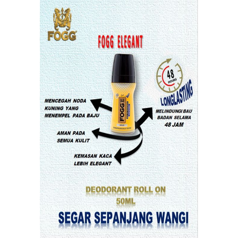 Roll on pria Fogg Bold 50ml