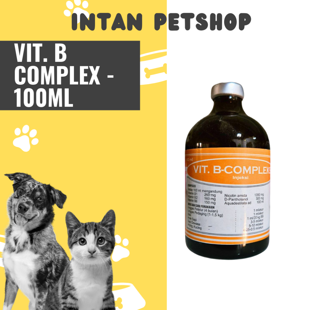 B compleks 100 ml - B kompleks Hewan 100 ml - Vitamin Hewan B kompleks