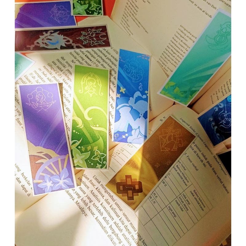 

Bookmark Karakter Genshin, pembatas buku karakter Genshin Archon Estetik Zhongli Furina Nahida Venti Raiden Shogun Neuvillete Wriothesly