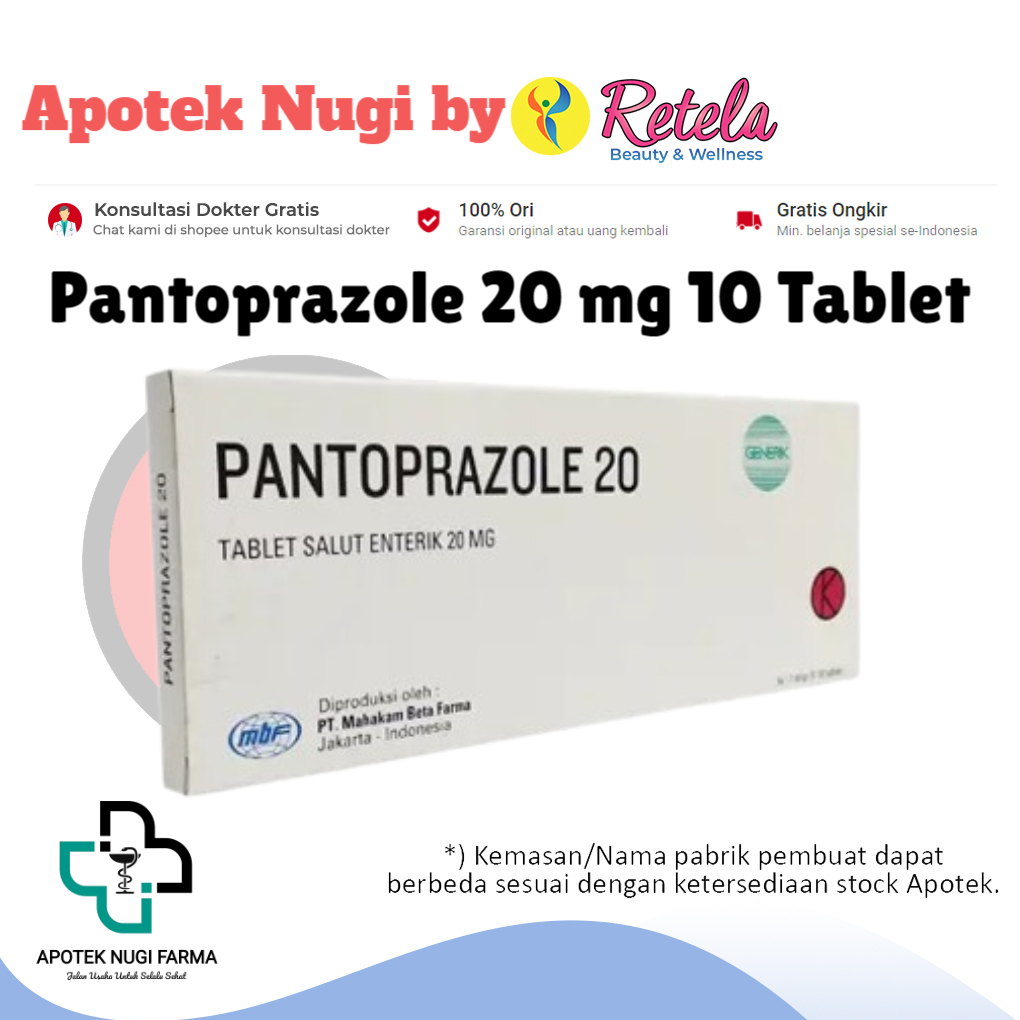 Pantoprazole 20 mg 10 Tablet