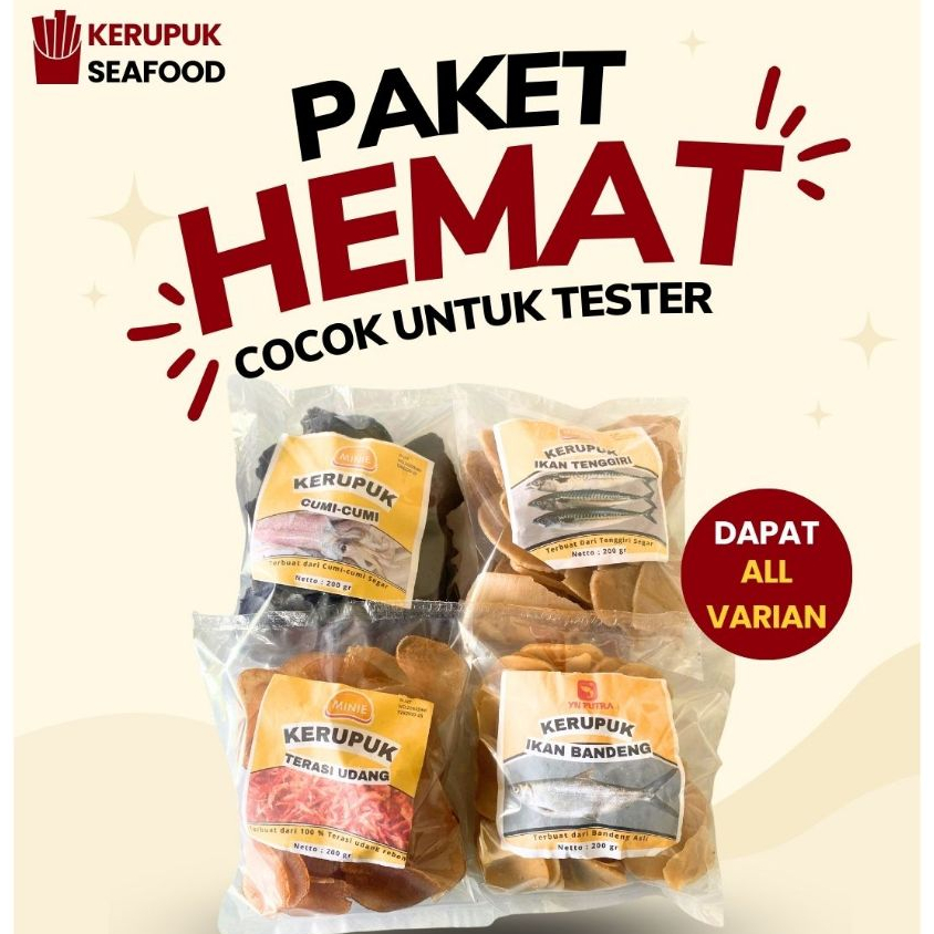 

PAKET HEMAT KERUPUK ALL VARIAN - TESTER
