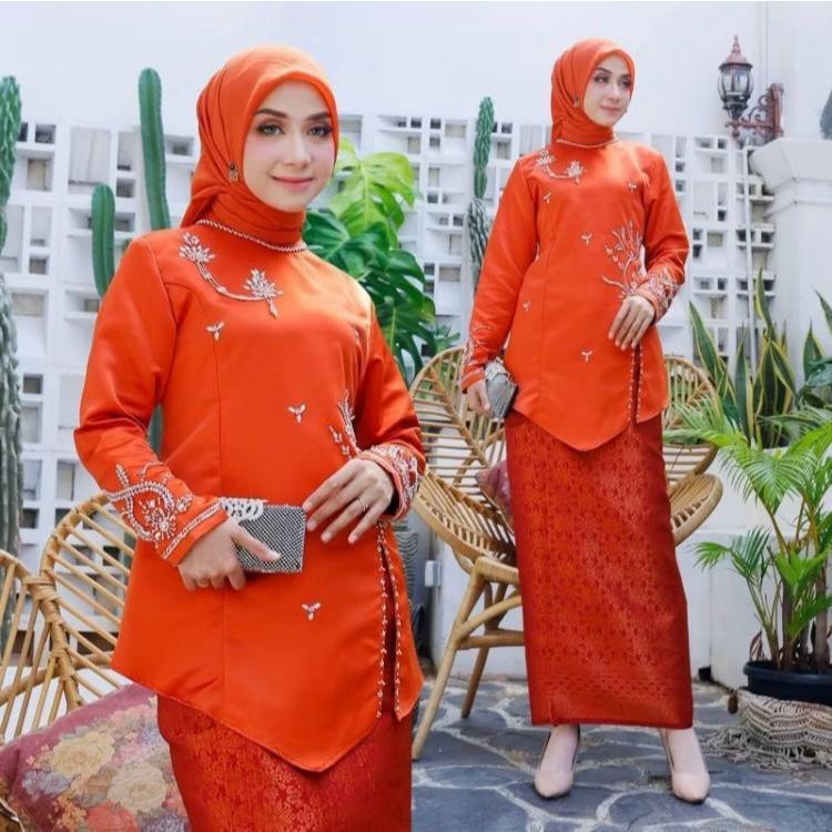 Tafeta Mix payet//Kebaya tafeta wisudaa//Kebaya kurung melayu//Tafeta bordir payet//Kebaya pestaa
