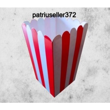 

Box Popcorn Garis Merah Uk 8x8x13 cm Isi 50 Pcs