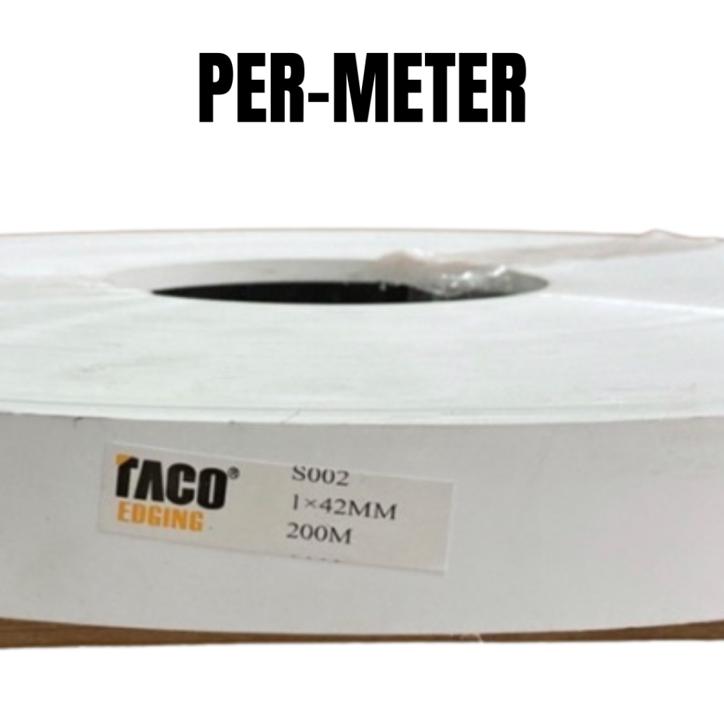 Permeter Taco Edging 002AA Premier White 1 mm x 42 mm Pelapis Pinggiran List Finishing HPL 002 AA Pu